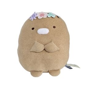 Sumikko Gurashi Tonkatsu Flower Crown 12" Plush by San-X